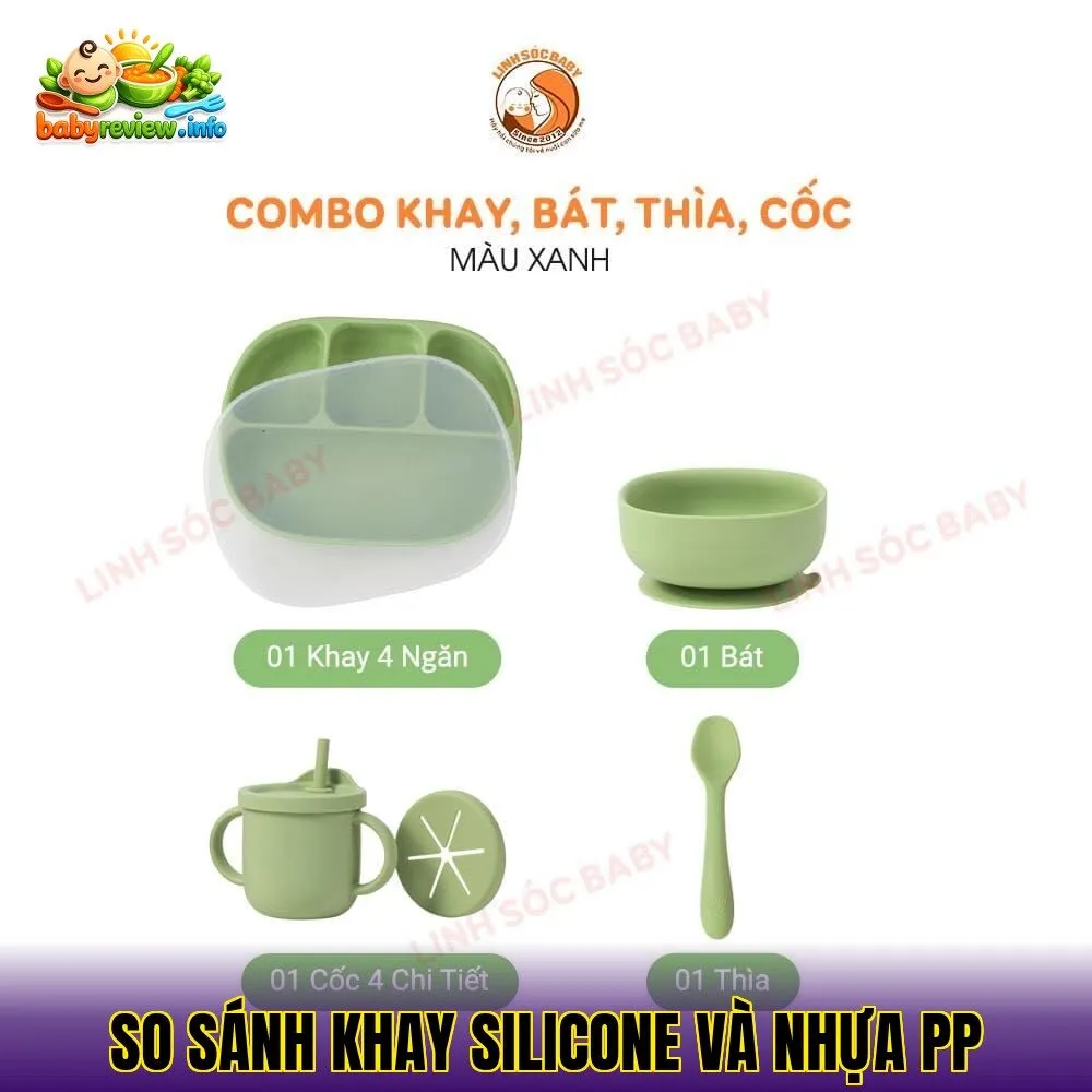 So sánh khay silicone và nhựa PP
