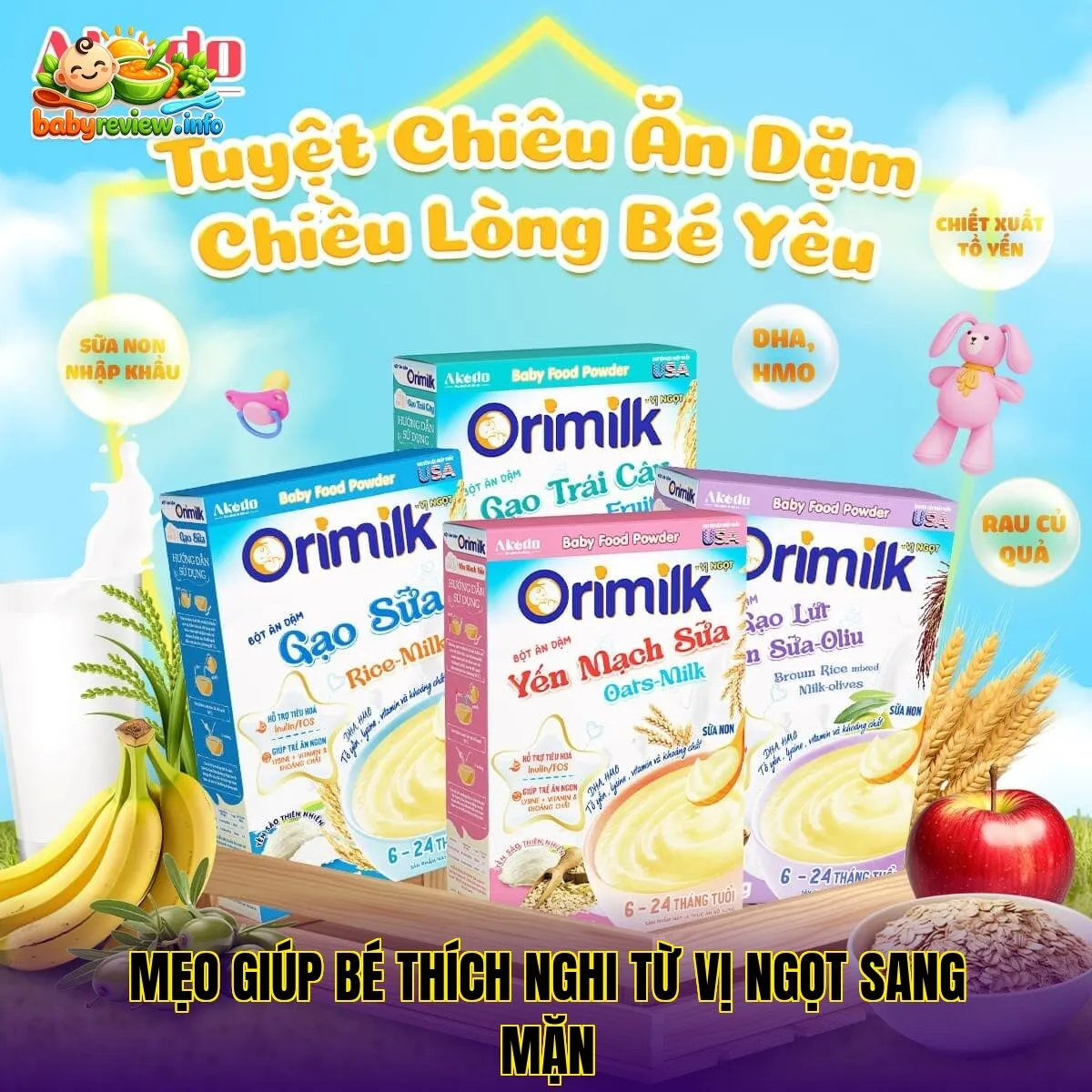 mẹo giúp bé thích nghi từ vị ngọt sang mặn