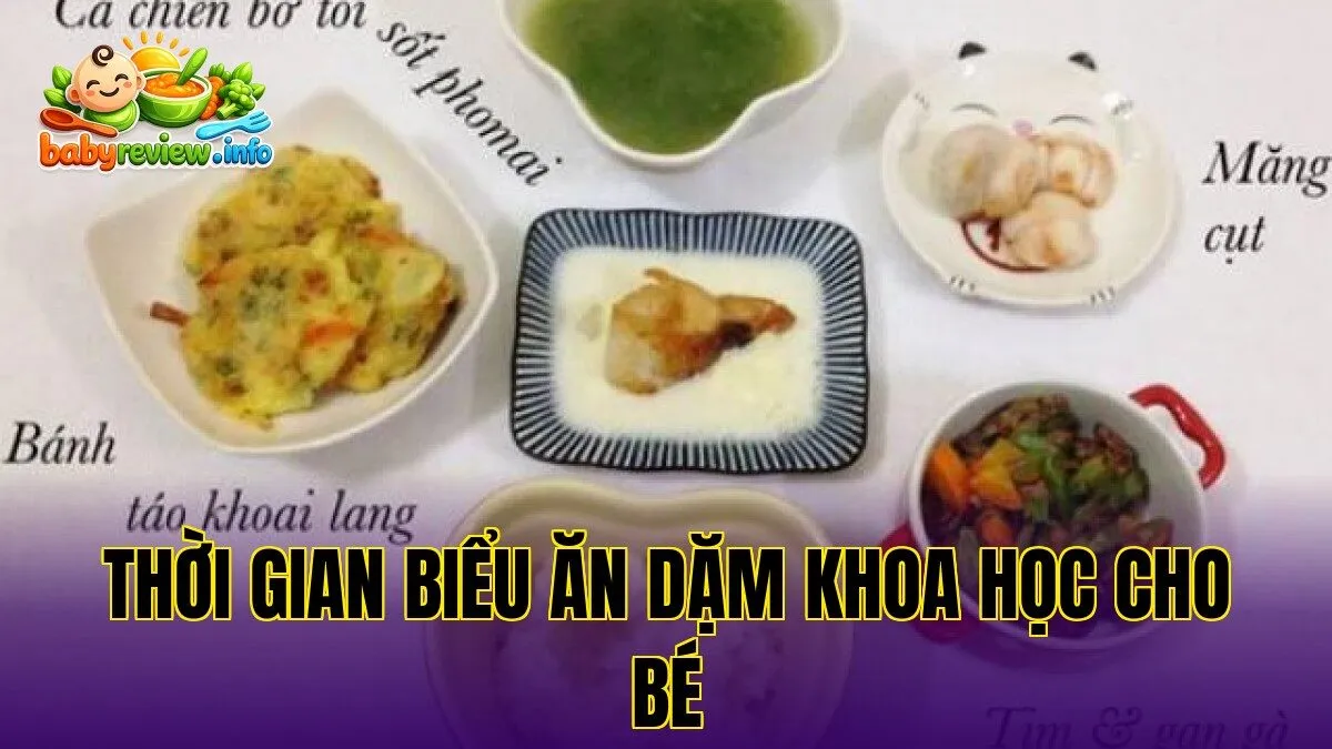 thời gian biểu ăn dặm khoa học cho bé