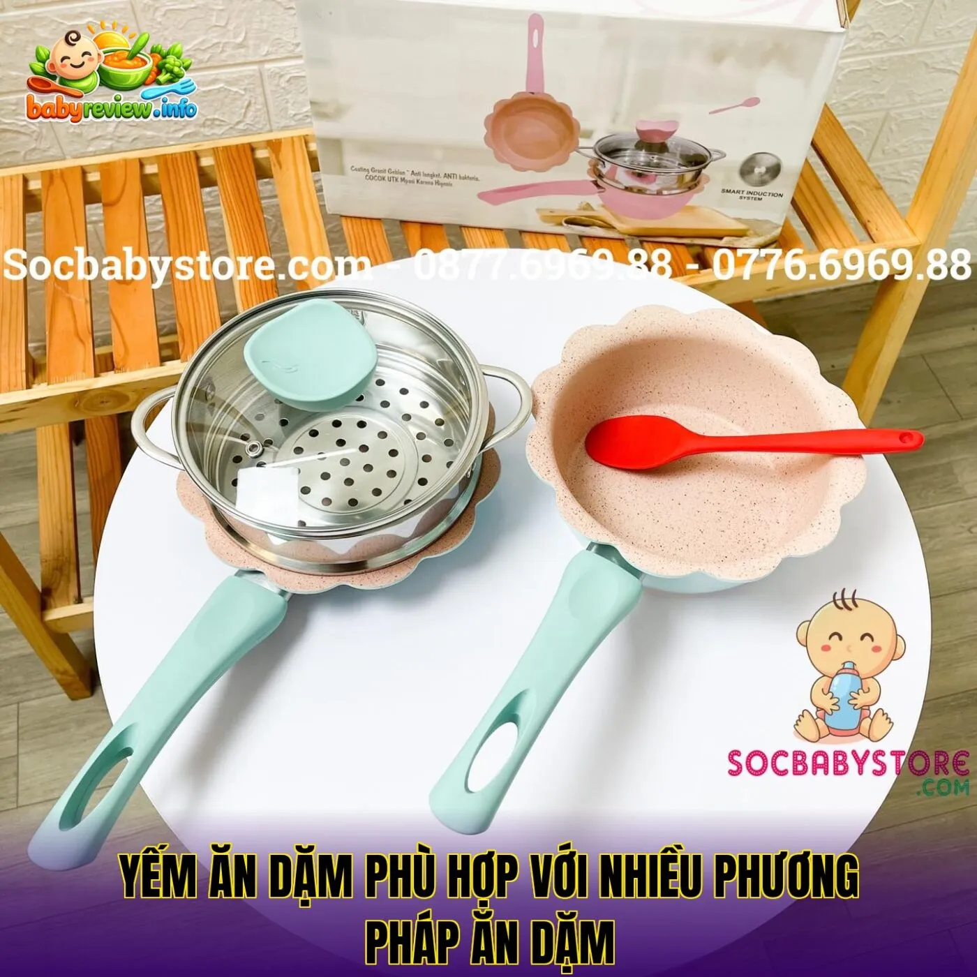 Yếm ăn dặm phù hợp với nhiều phương pháp ăn dặm