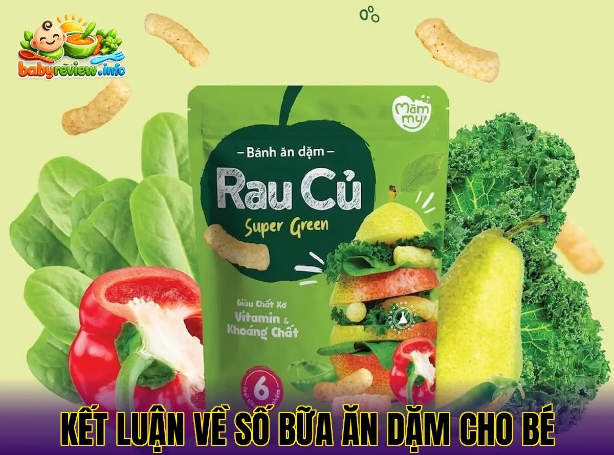 kết luận về số bữa ăn dặm cho bé