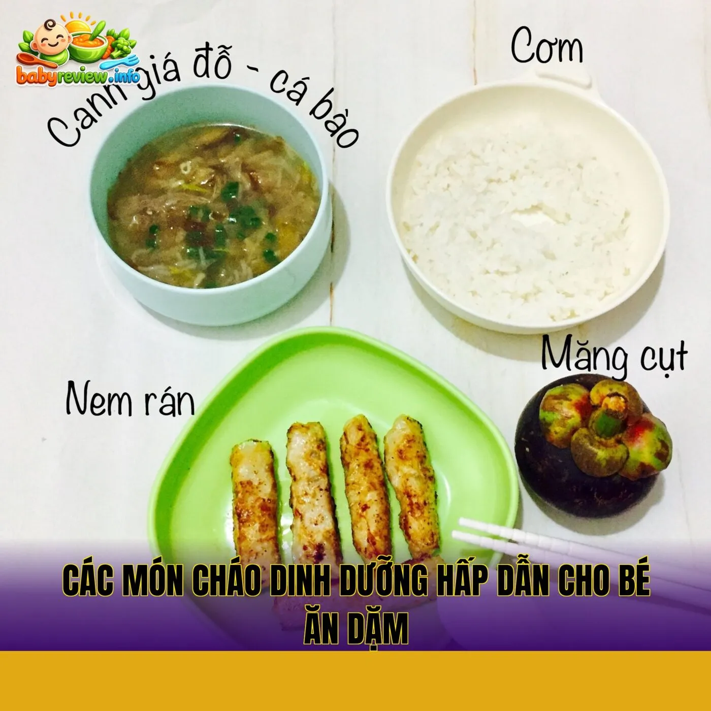 các món cháo dinh dưỡng hấp dẫn cho bé ăn dặm