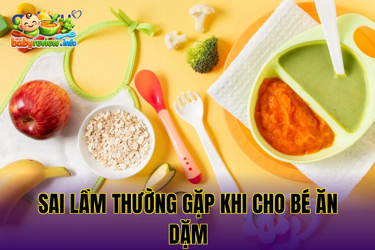 sai lầm thường gặp khi cho bé ăn dặm