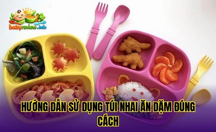 Hướng dẫn sử dụng túi nhai ăn dặm đúng cách