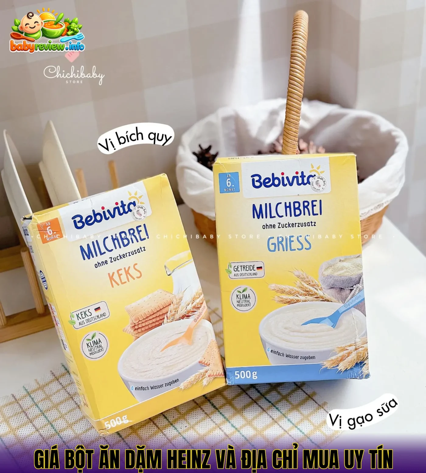 giá bột ăn dặm heinz và địa chỉ mua uy tín
