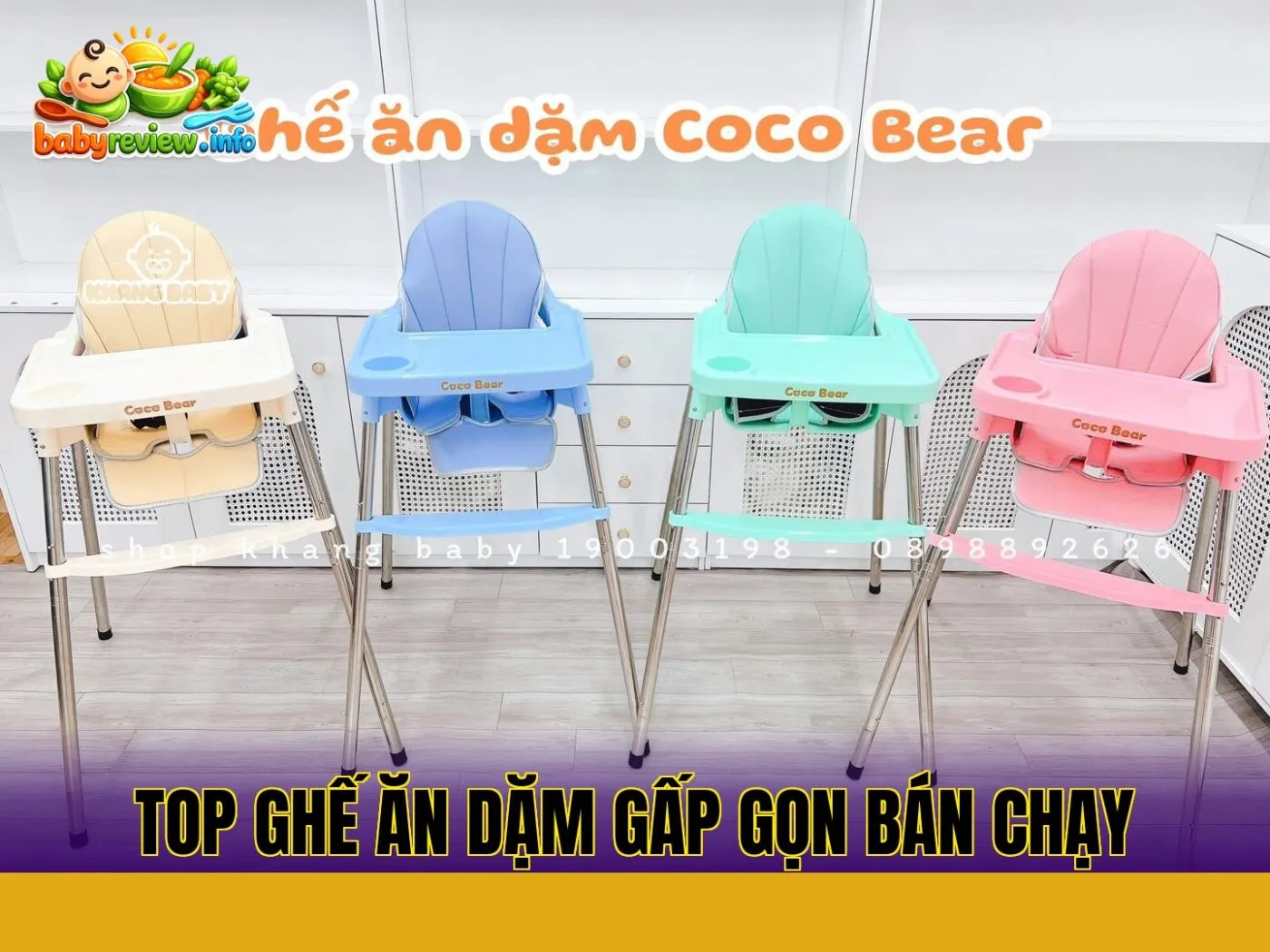 top ghế ăn dặm gấp gọn bán chạy