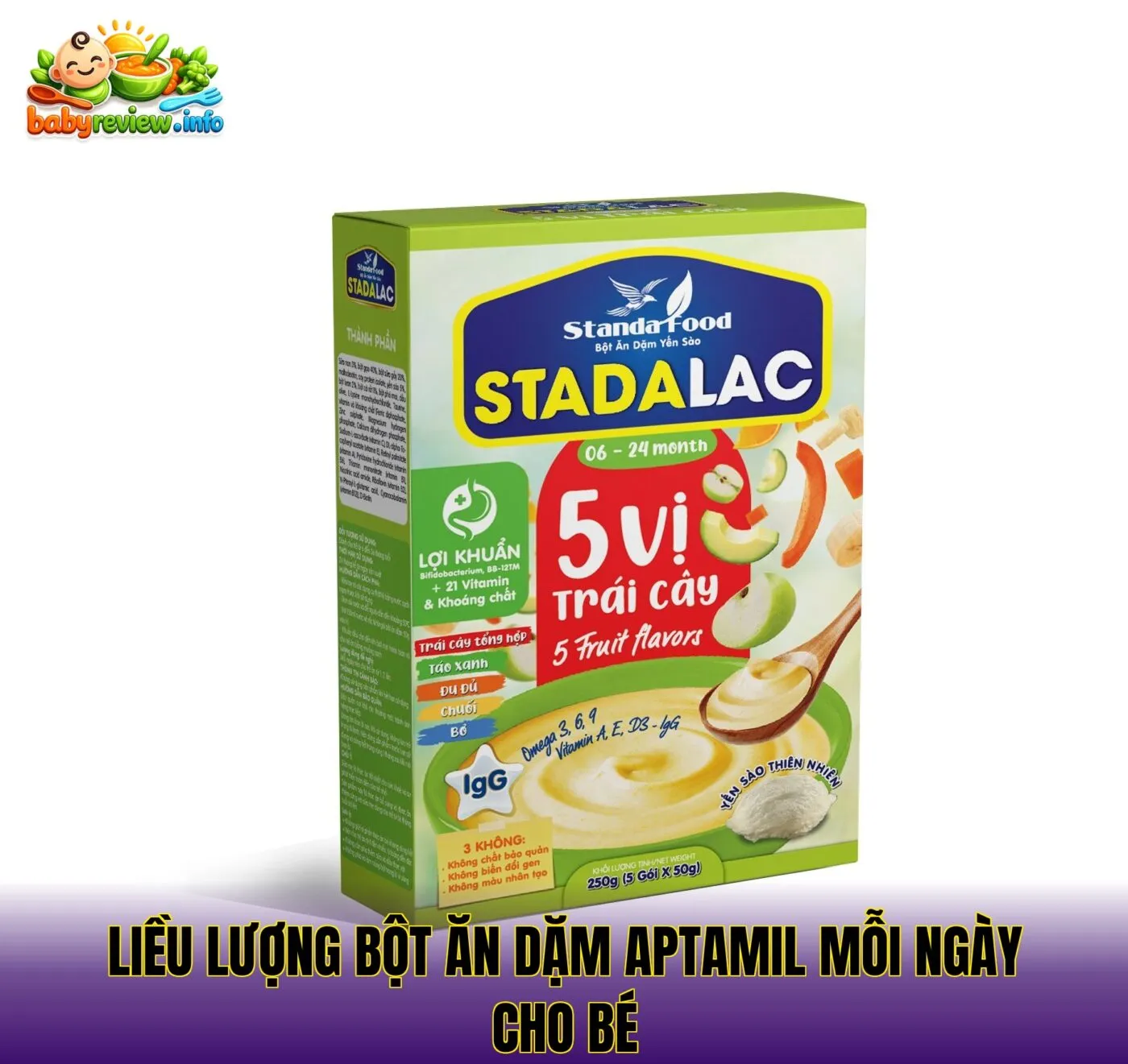liều lượng bột ăn dặm Aptamil mỗi ngày cho bé