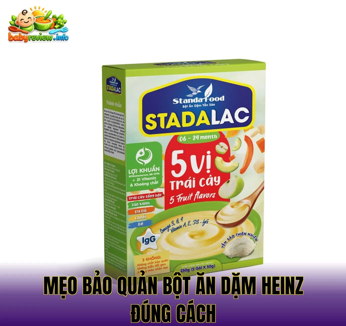 mẹo bảo quản bột ăn dặm heinz đúng cách