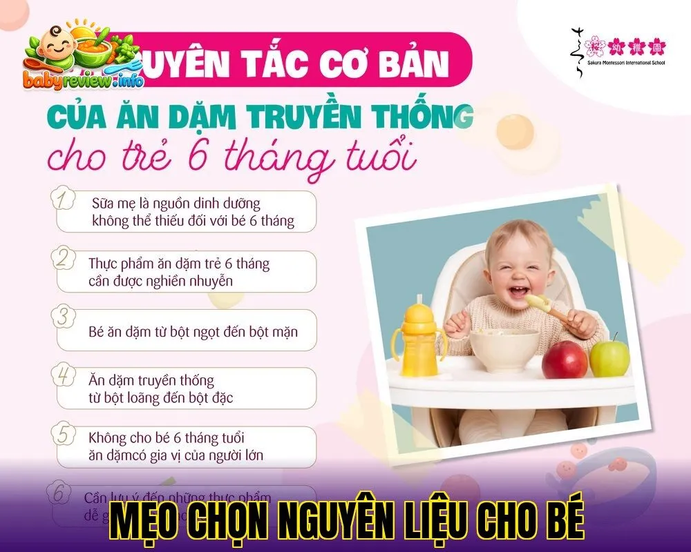 mẹo chọn nguyên liệu cho bé