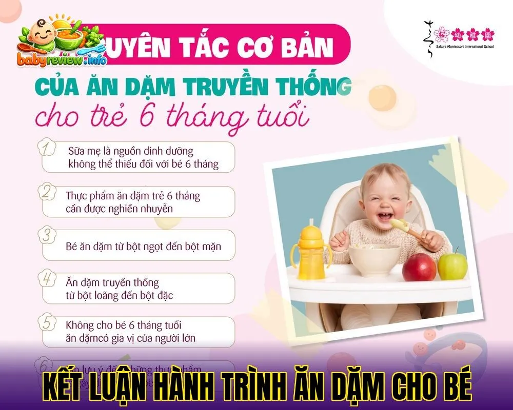 kết luận hành trình ăn dặm cho bé