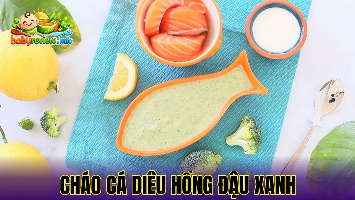 cháo cá diêu hồng đậu xanh