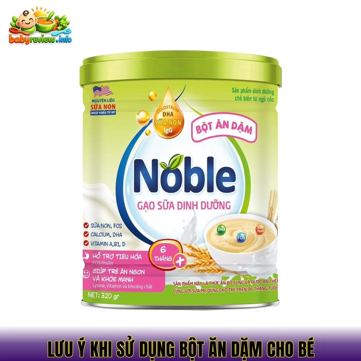 lưu ý khi sử dụng bột ăn dặm cho bé