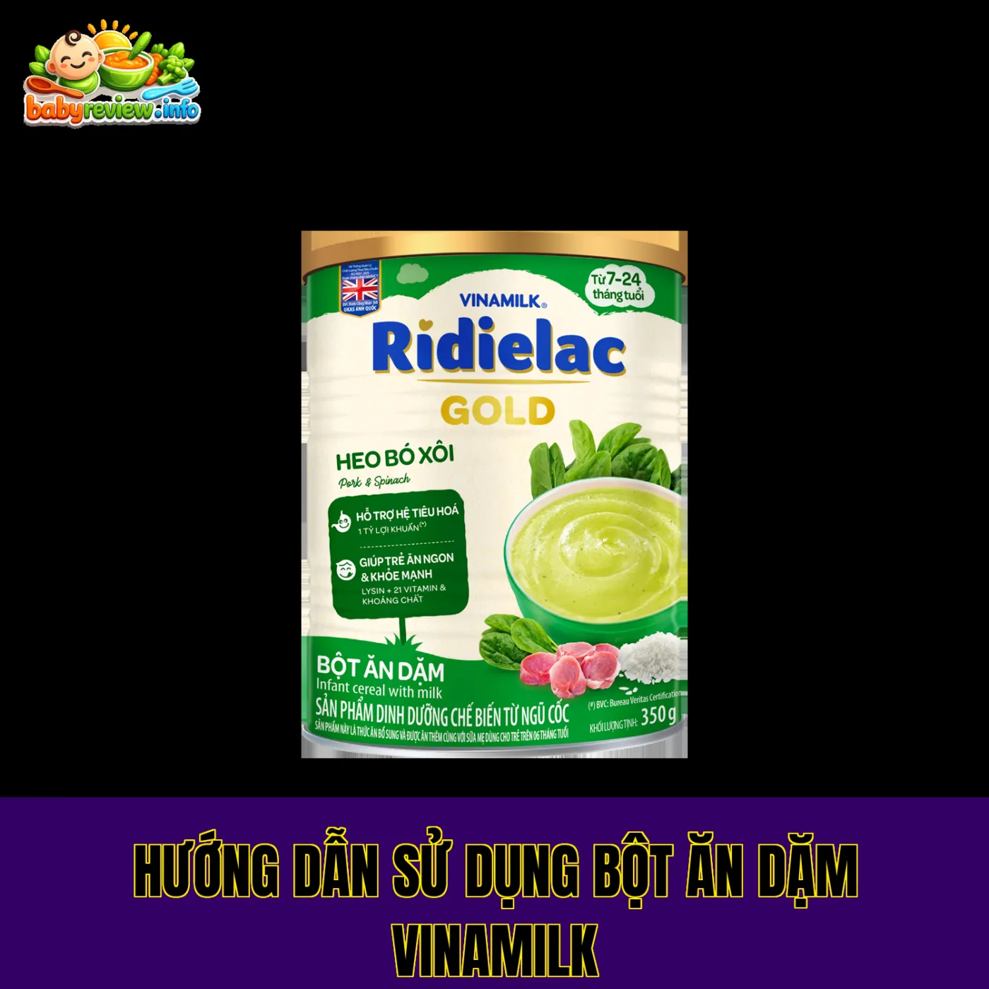 hướng dẫn sử dụng bột ăn dặm Vinamilk