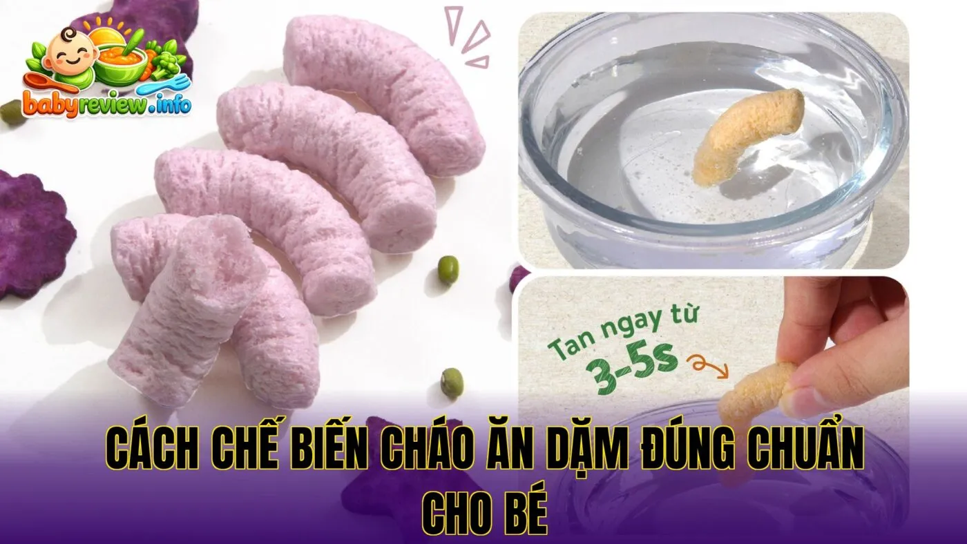 cách chế biến cháo ăn dặm đúng chuẩn cho bé
