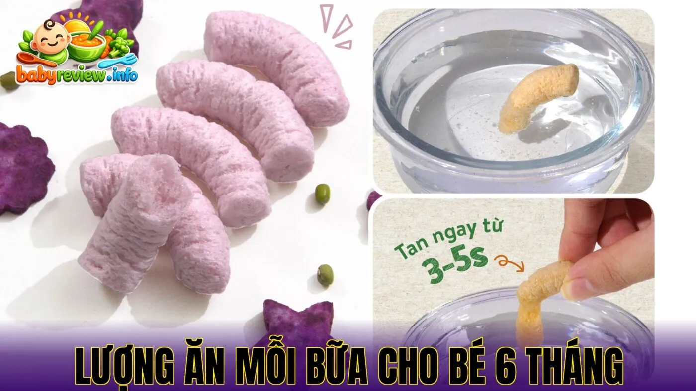 lượng ăn mỗi bữa cho bé 6 tháng