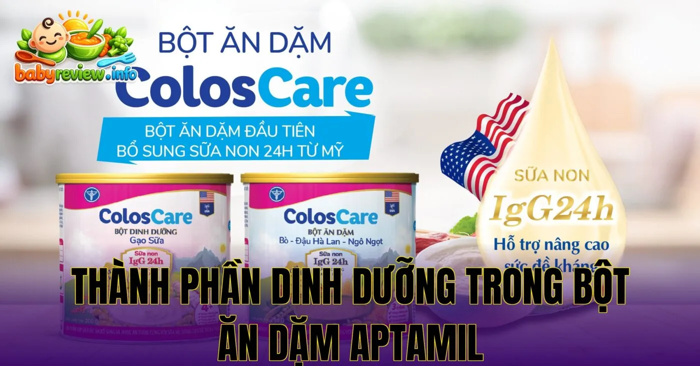 thành phần dinh dưỡng trong bột ăn dặm Aptamil