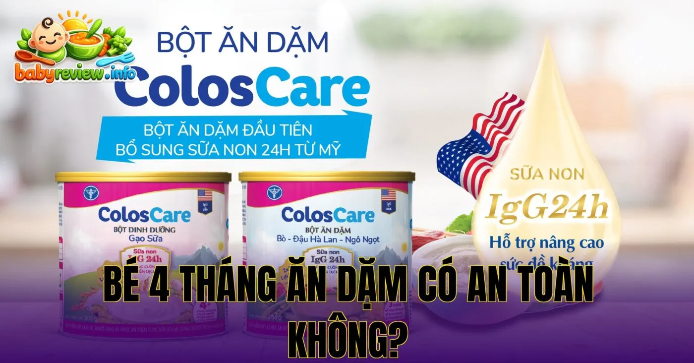Bột Ăn Dặm Cho Bé 4 Tháng Và Lưu Ý Quan Trọng