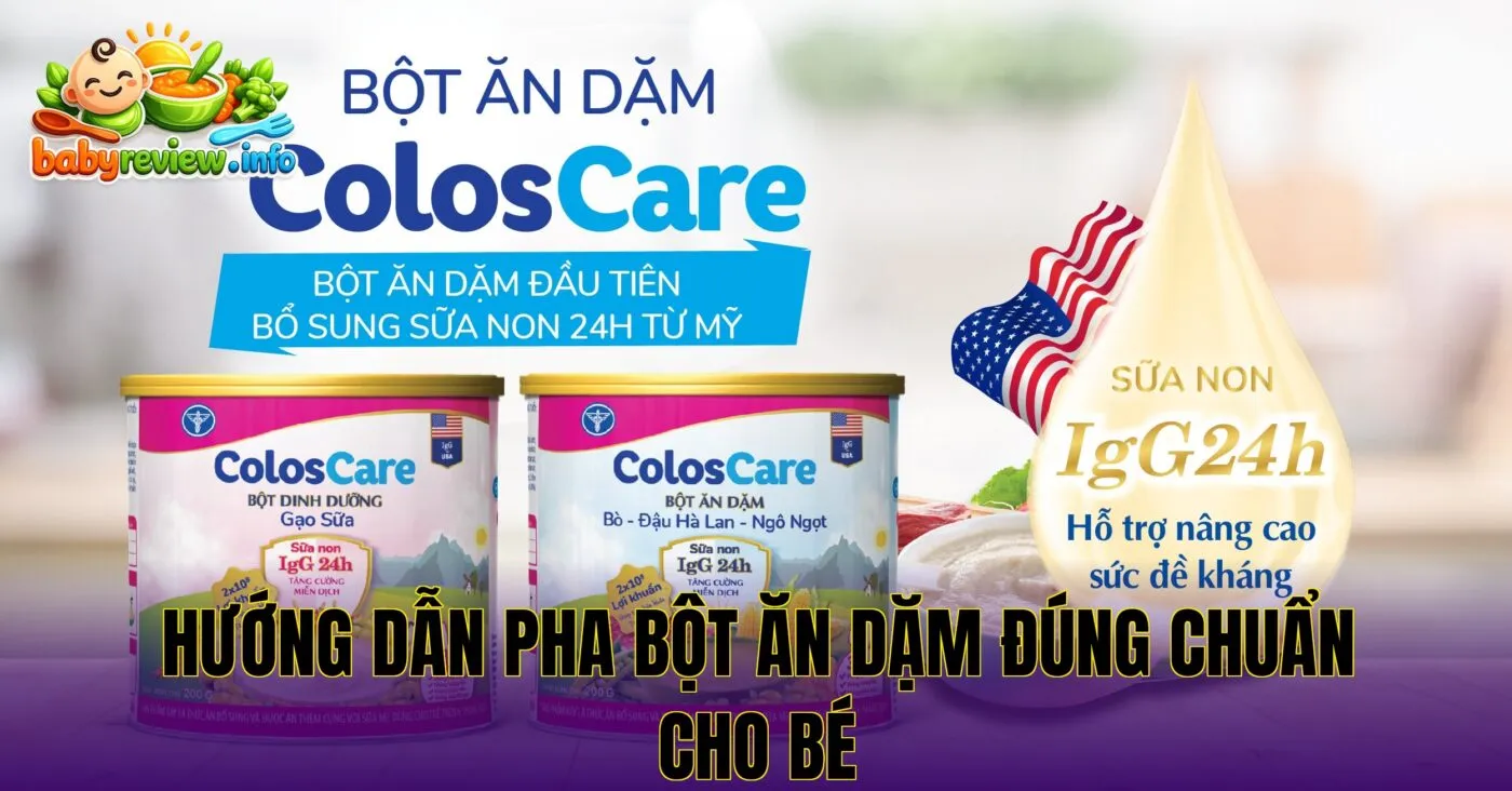hướng dẫn pha bột ăn dặm đúng chuẩn cho bé