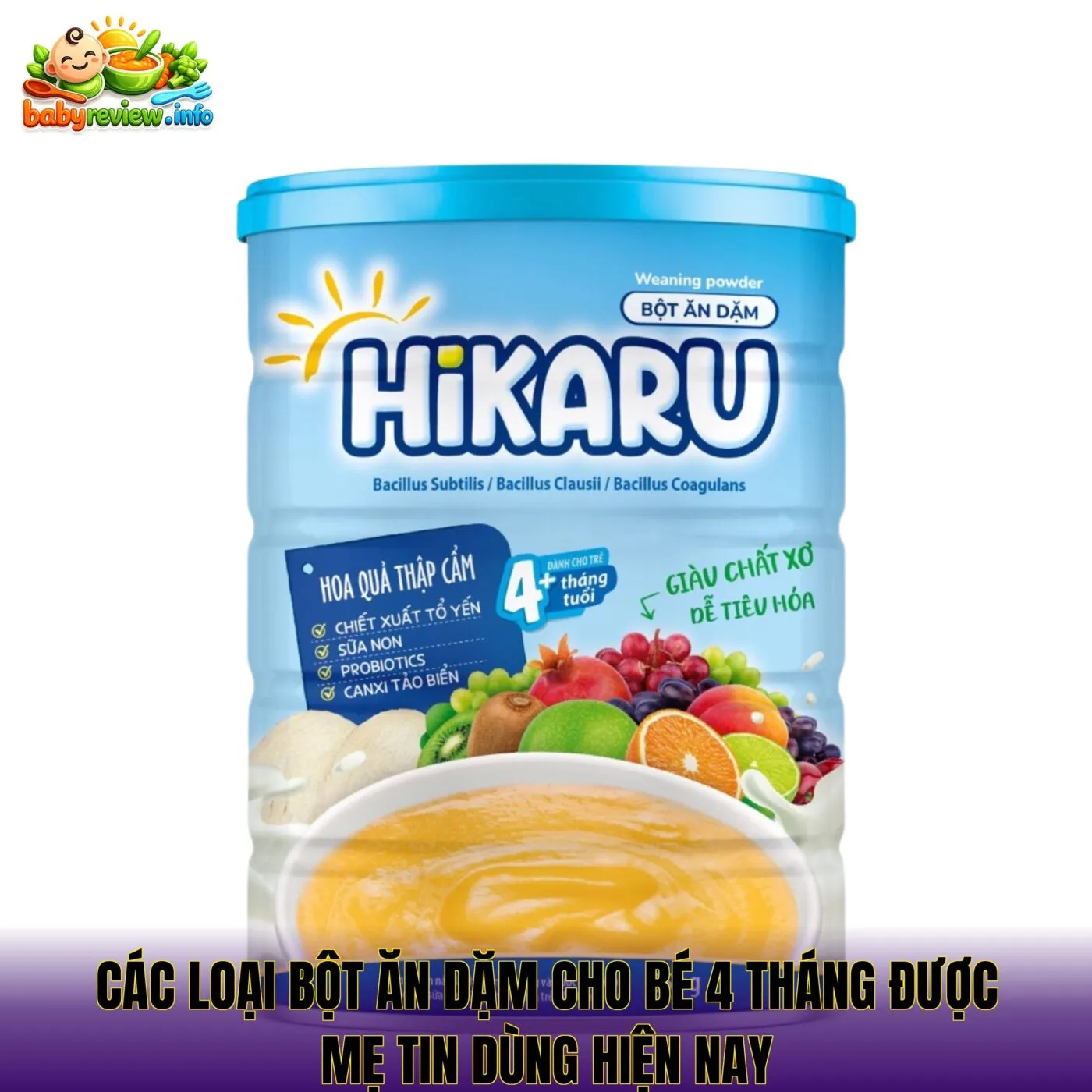 các loại bột ăn dặm cho bé 4 tháng được mẹ tin dùng hiện nay