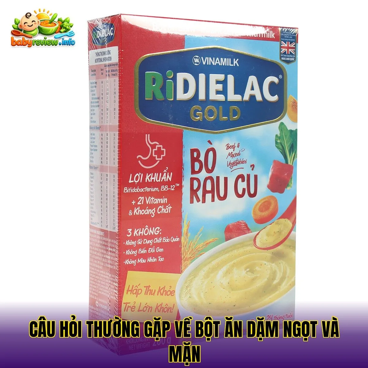 câu hỏi thường gặp về bột ăn dặm ngọt và mặn