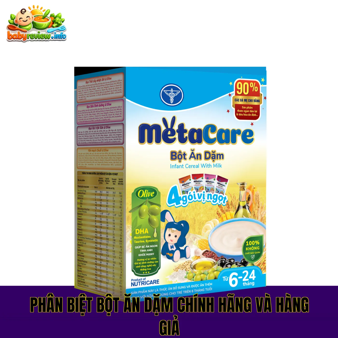 phân biệt bột ăn dặm chính hãng và hàng giả
