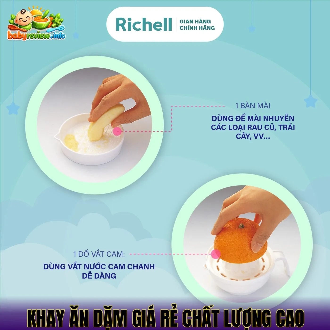 Khay ăn dặm giá rẻ chất lượng cao