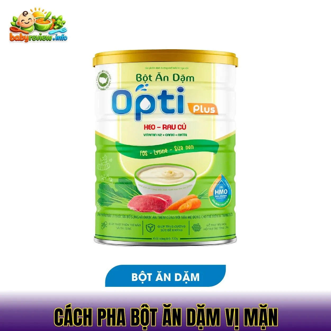 cách pha bột ăn dặm vị mặn