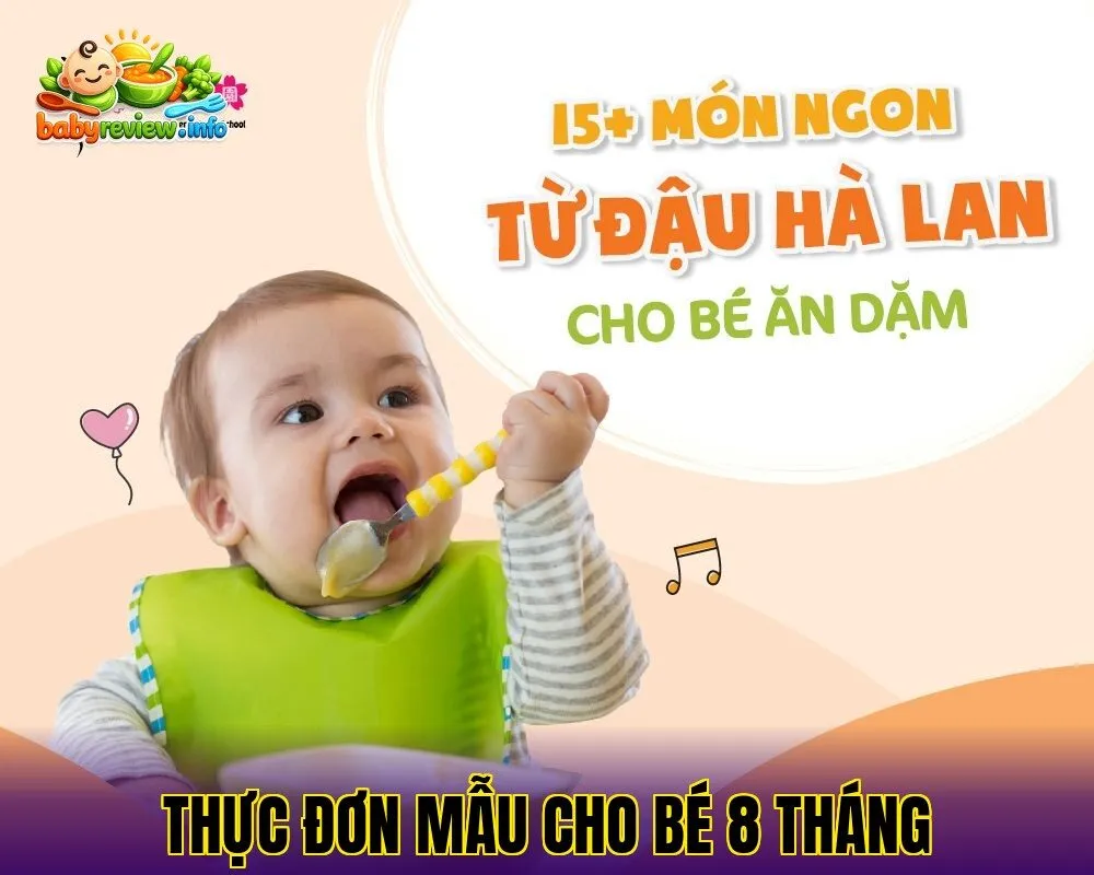 thực đơn mẫu cho bé 8 tháng