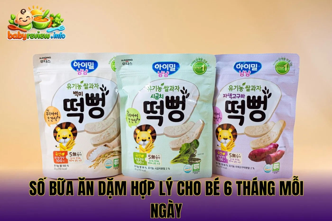 số bữa ăn dặm hợp lý cho bé 6 tháng mỗi ngày