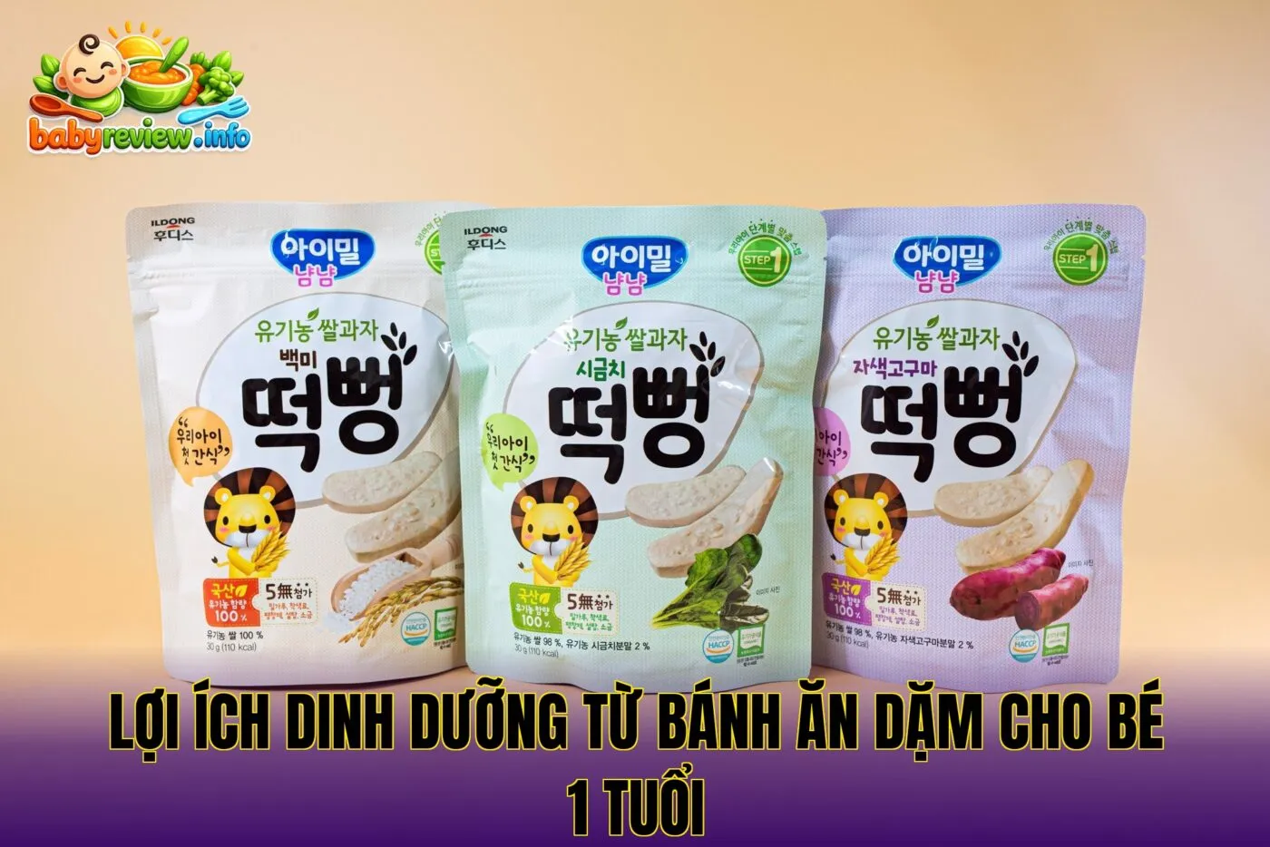 Lợi ích dinh dưỡng từ bánh ăn dặm cho bé 1 tuổi