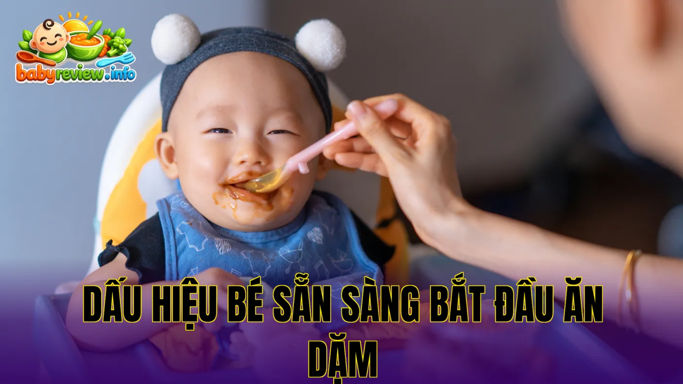 Dấu hiệu bé sẵn sàng bắt đầu ăn dặm