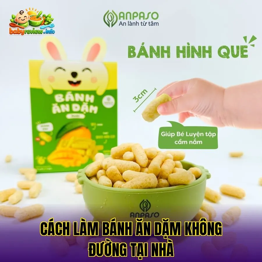 Cách làm bánh ăn dặm không đường tại nhà