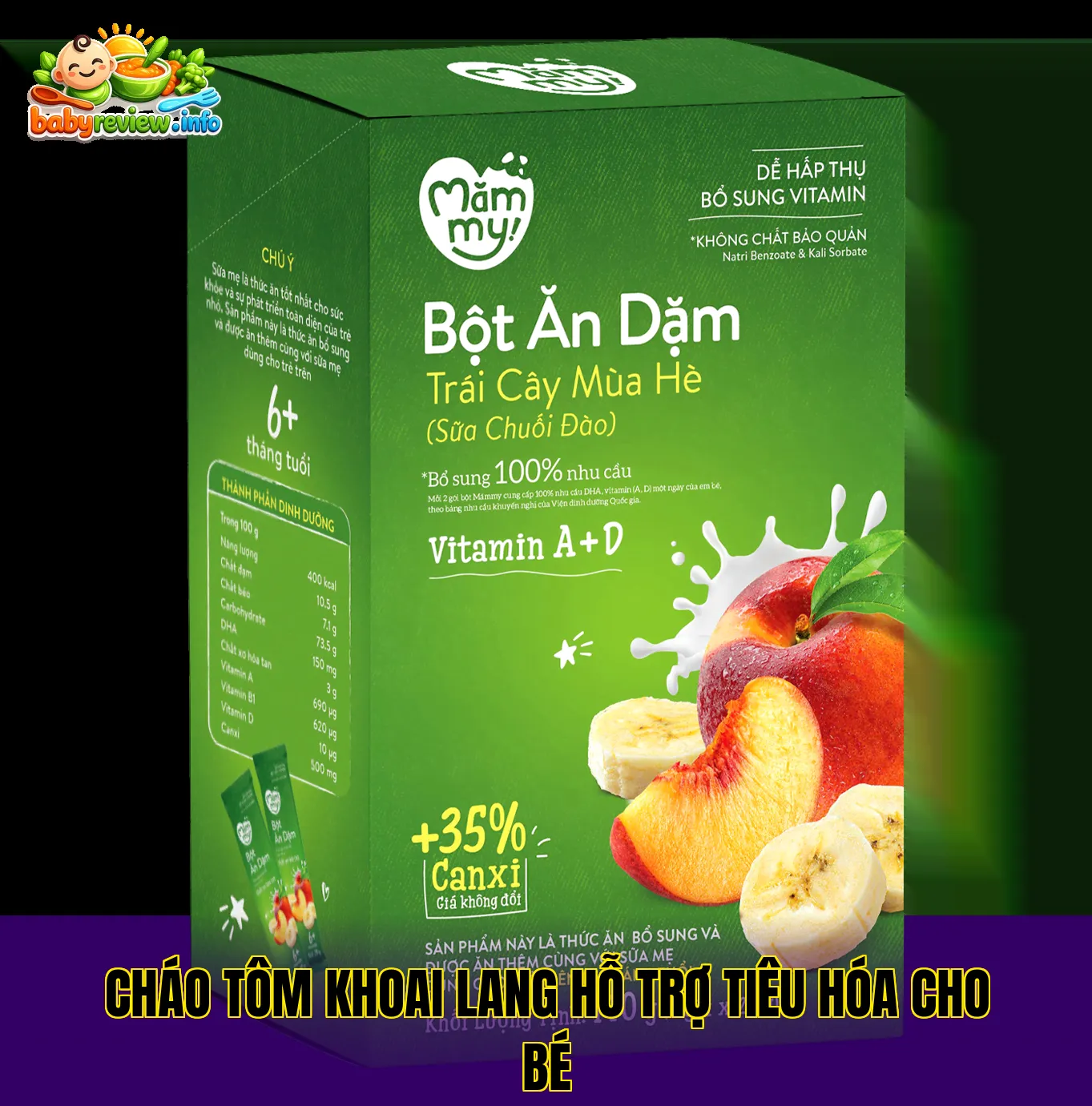 cháo tôm khoai lang hỗ trợ tiêu hóa cho bé