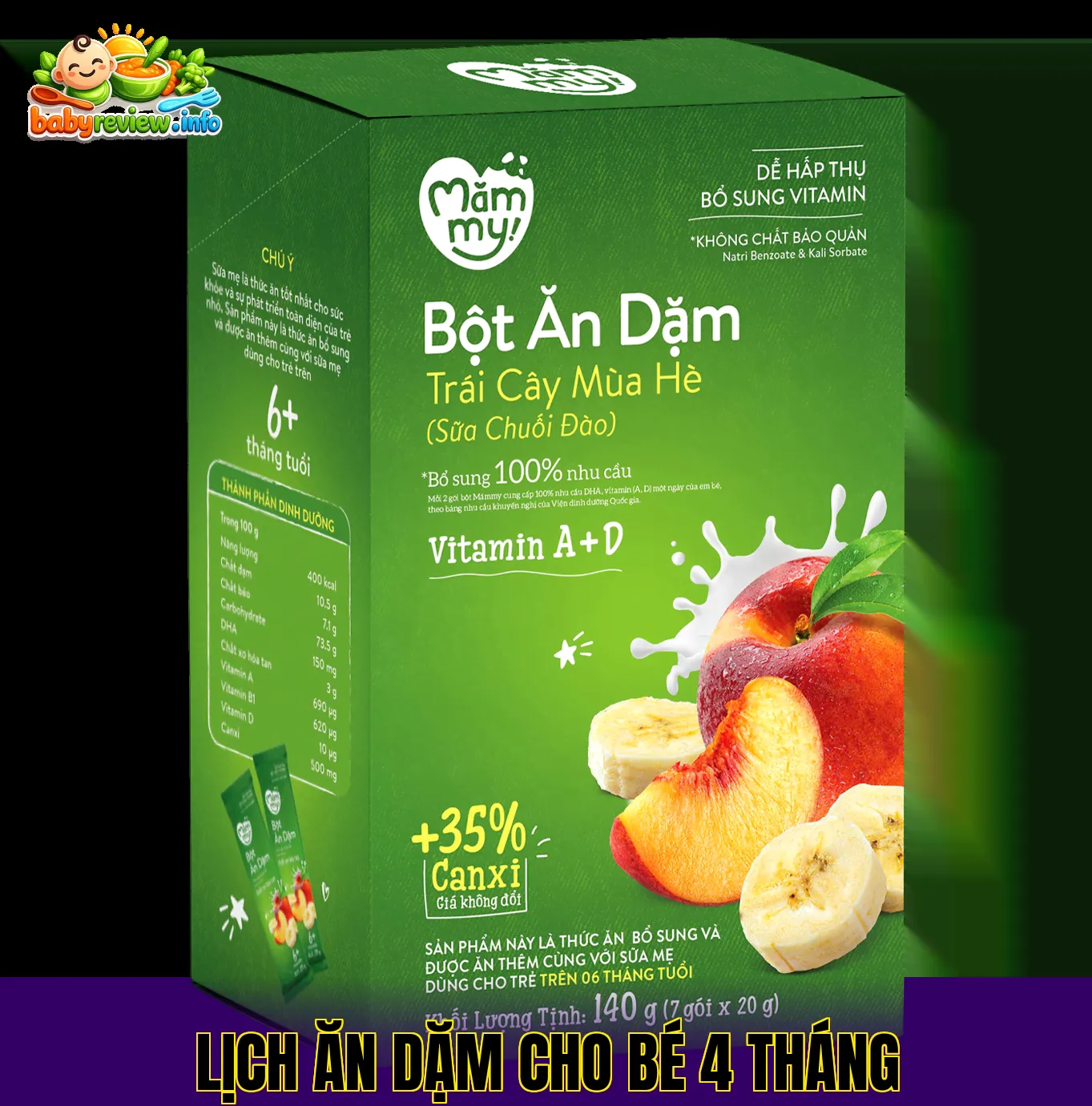 lịch ăn dặm cho bé 4 tháng