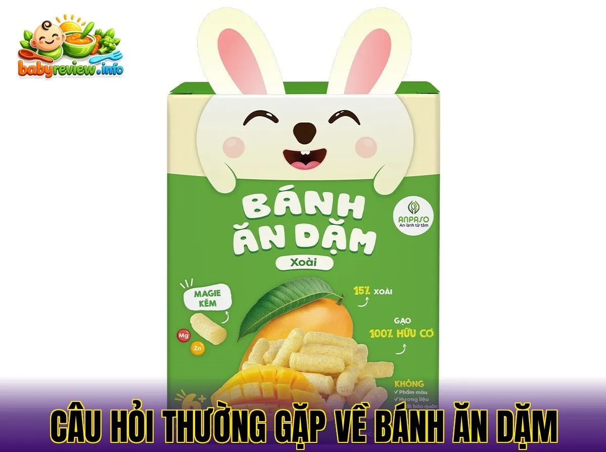 Câu hỏi thường gặp về bánh ăn dặm