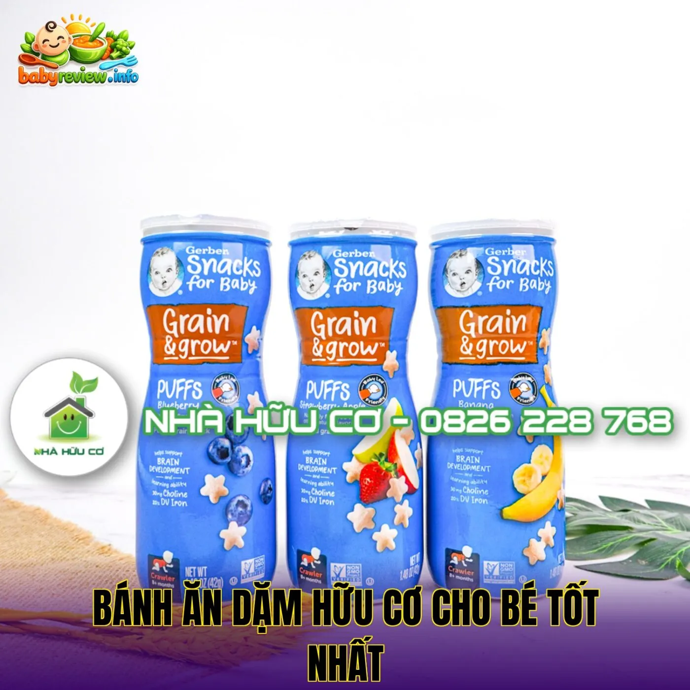 Bánh ăn dặm hữu cơ cho bé tốt nhất