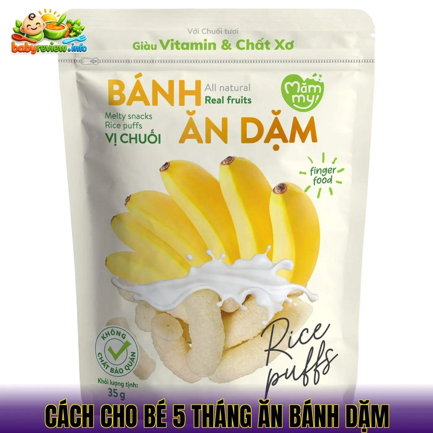 cách cho bé 5 tháng ăn bánh dặm
