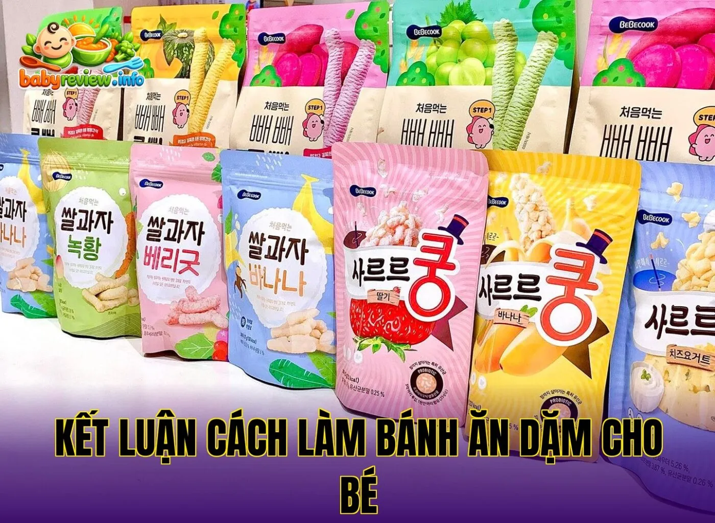 Kết luận cách làm bánh ăn dặm cho bé