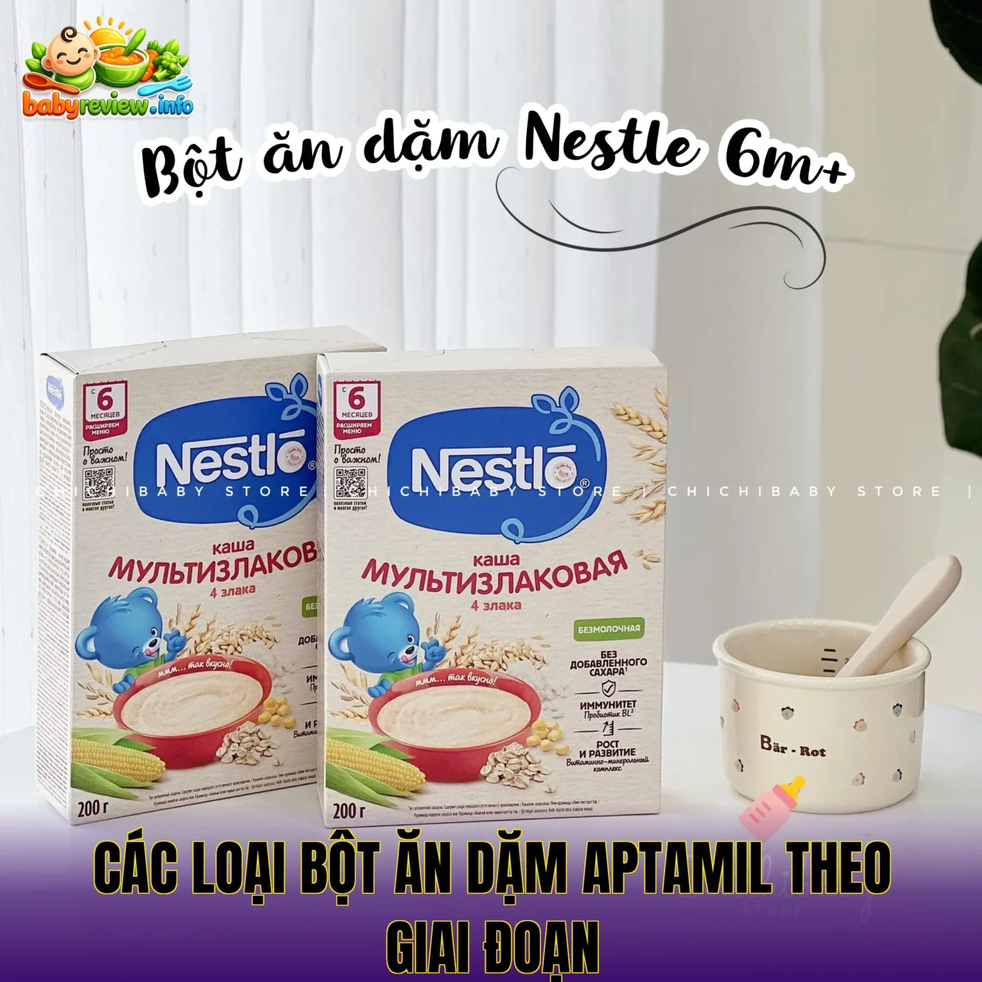 các loại bột ăn dặm Aptamil theo giai đoạn