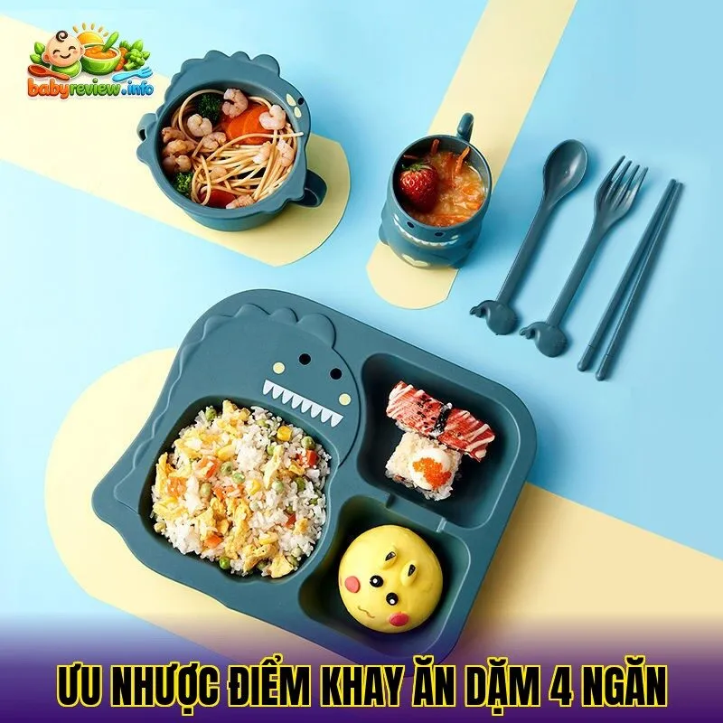 Ưu nhược điểm khay ăn dặm 4 ngăn