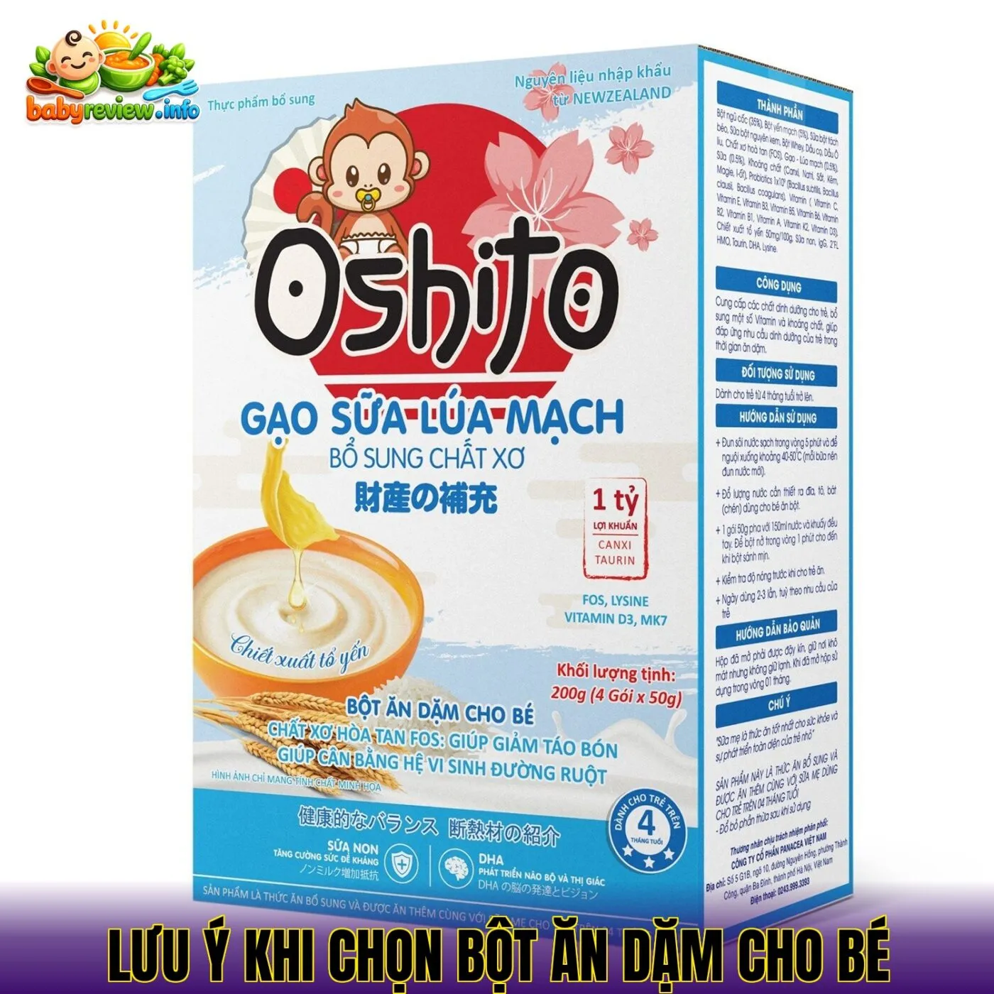 lưu ý khi chọn bột ăn dặm cho bé