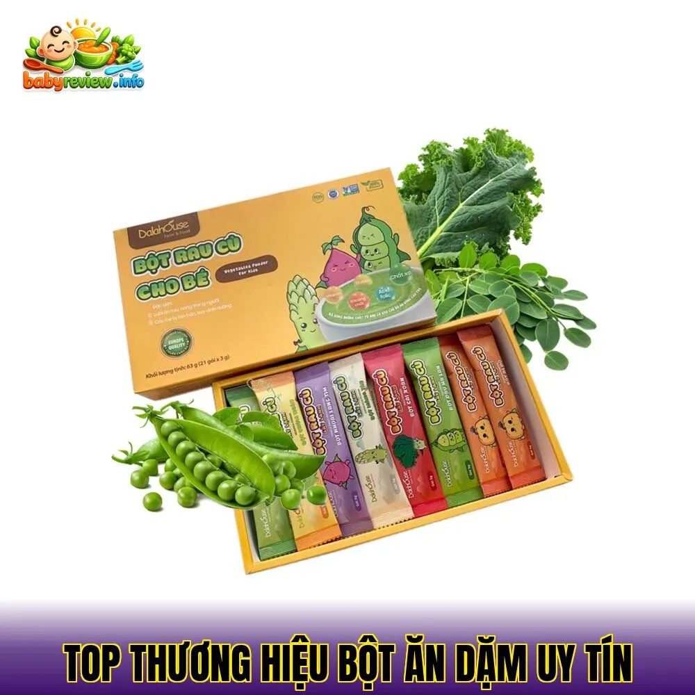 top thương hiệu bột ăn dặm uy tín