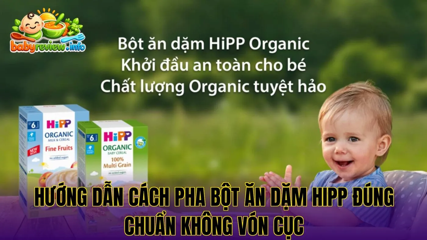 Hướng dẫn cách pha bột ăn dặm HiPP đúng chuẩn không vón cục