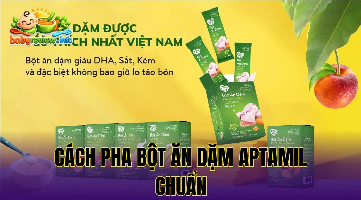 cách pha bột ăn dặm Aptamil chuẩn