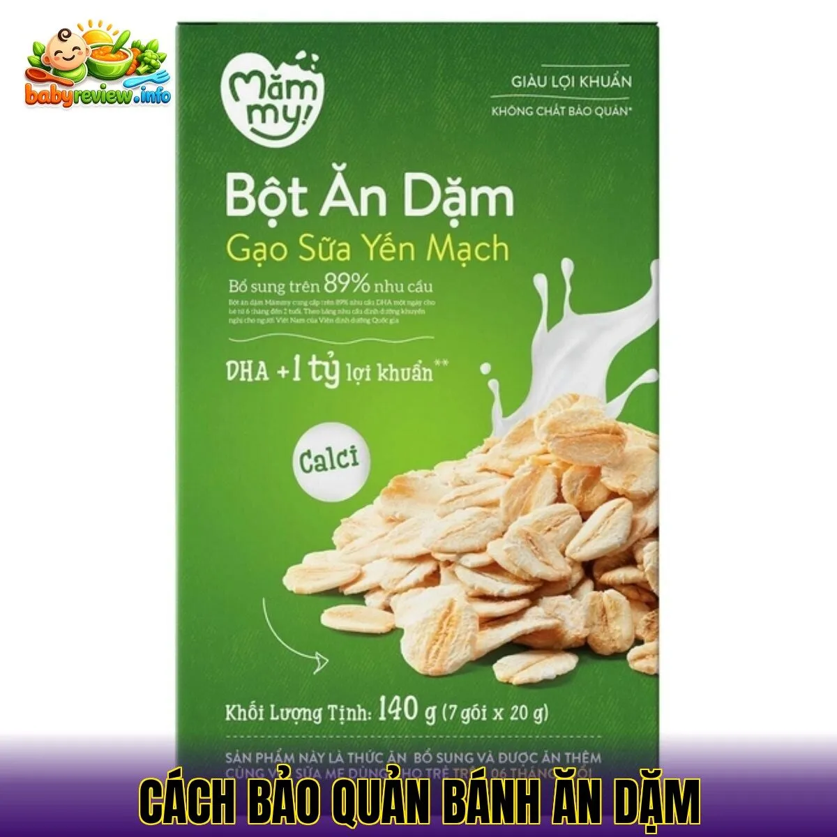 cách bảo quản bánh ăn dặm