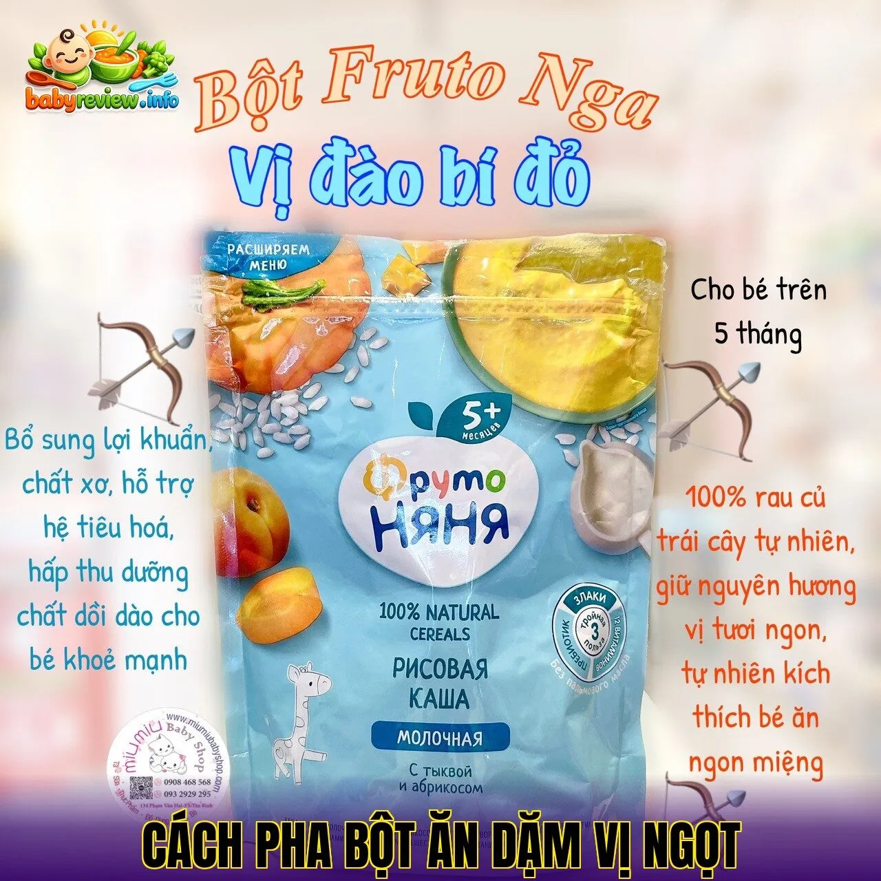 cách pha bột ăn dặm vị ngọt