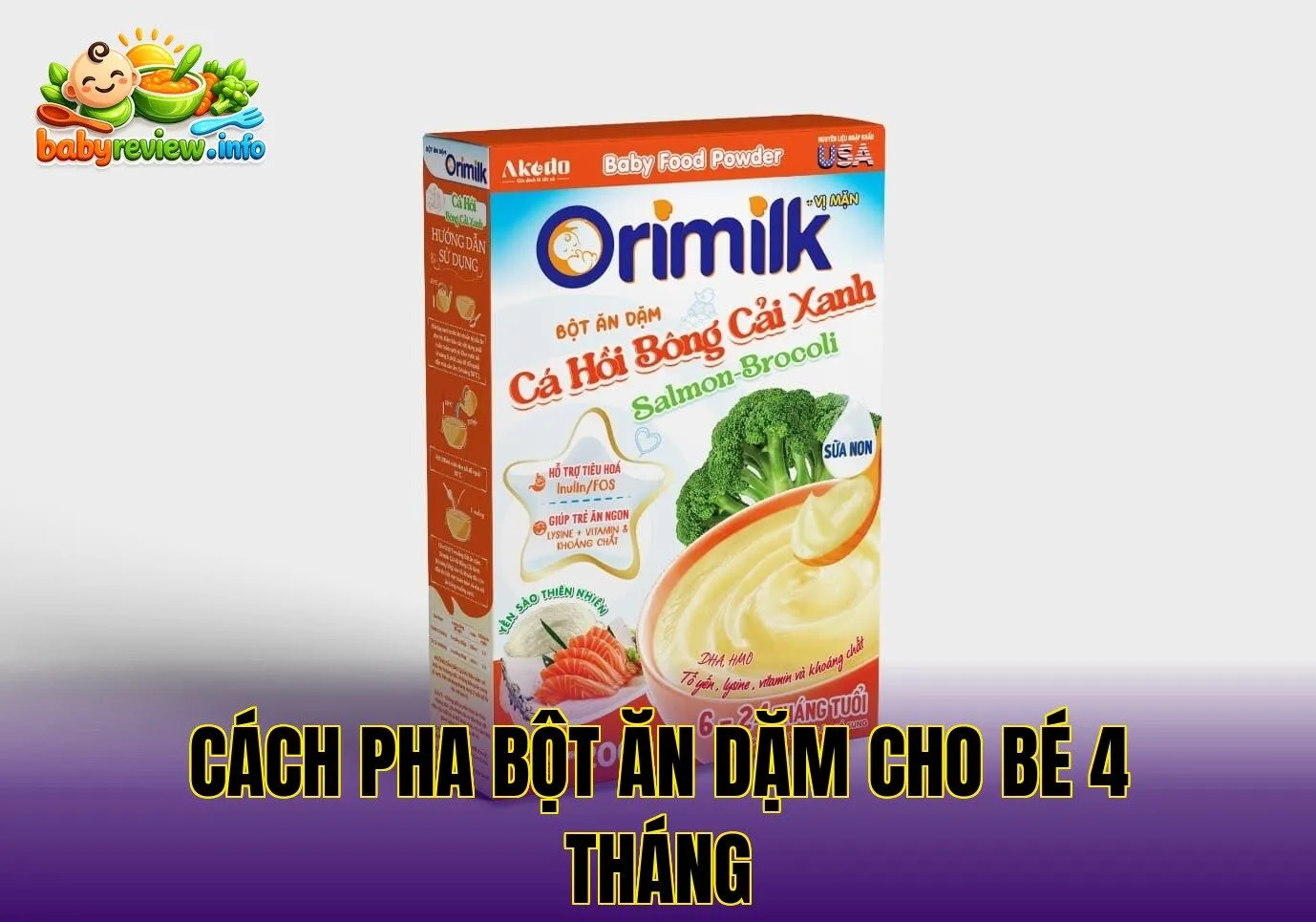 cách pha bột ăn dặm cho bé 4 tháng