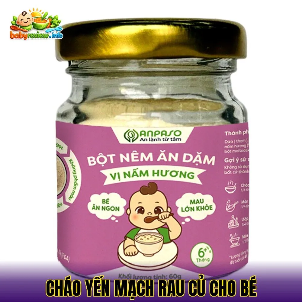 cháo yến mạch rau củ cho bé