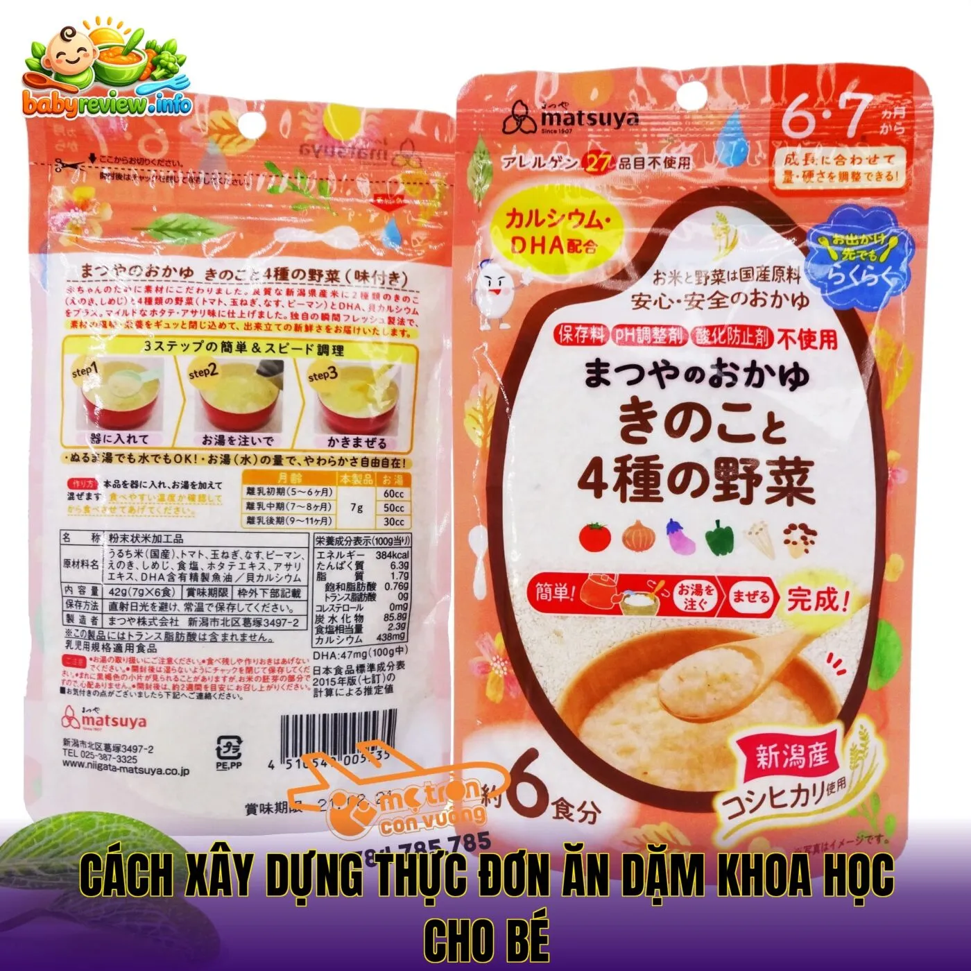 cách xây dựng thực đơn ăn dặm khoa học cho bé