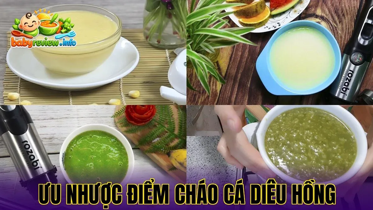 ưu nhược điểm cháo cá diêu hồng